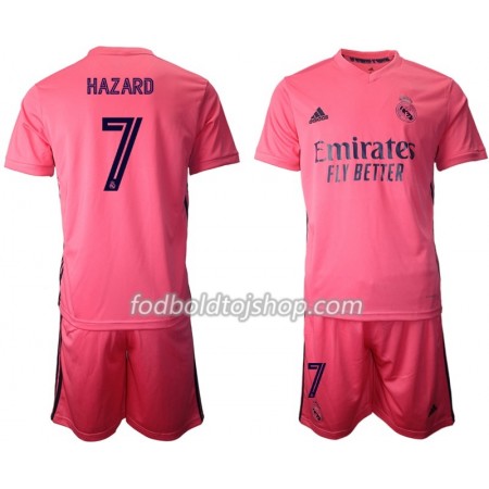 Real Madrid Eden Hazard 7 Børn Udebane Fodboldsæt 2020-21 S/S (+ Korte bukser)